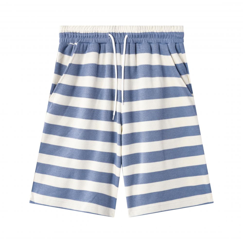 Color Woven Striped Shorts 37631 # Pants