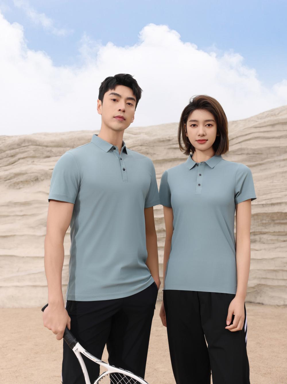 BT6678 High-end Semi Seamless Lapel Polo Short Sleeved Lapel