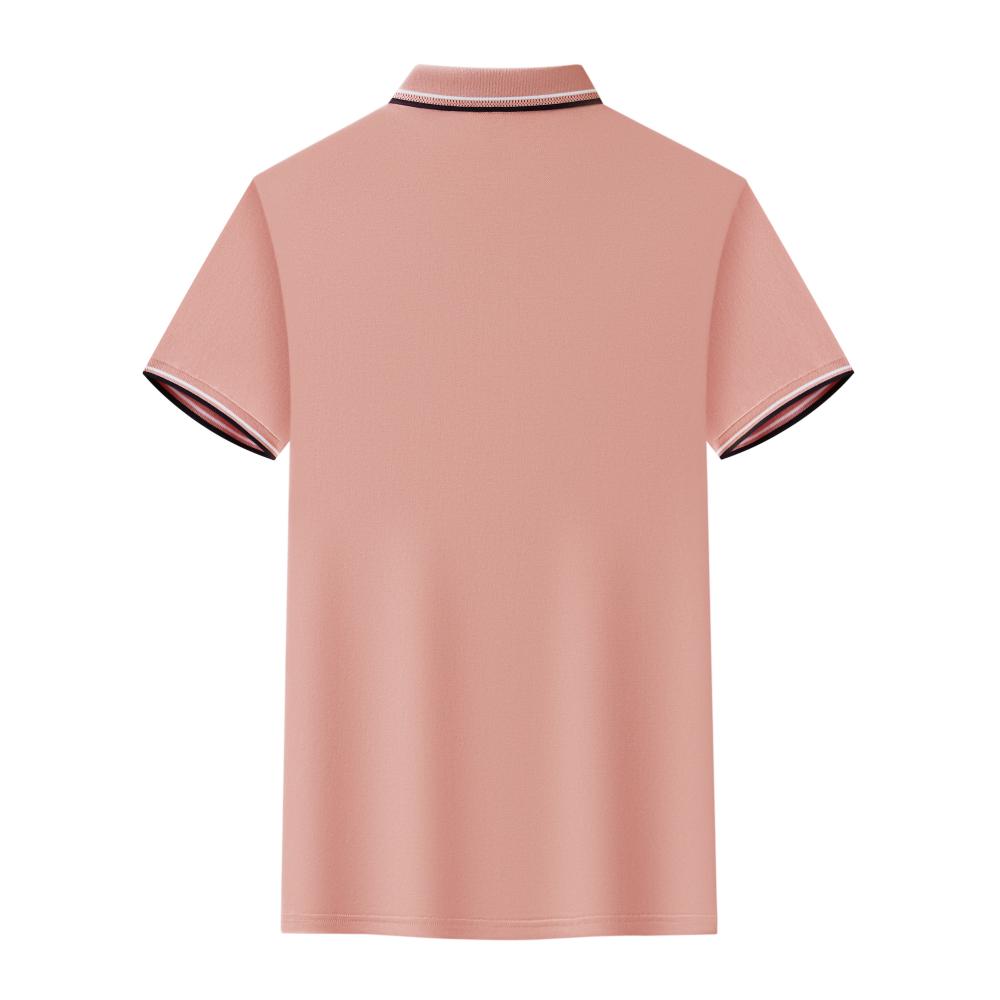 BT6698 Mulberry Silk Intercolor Collar Polo Short Sleeve Collar