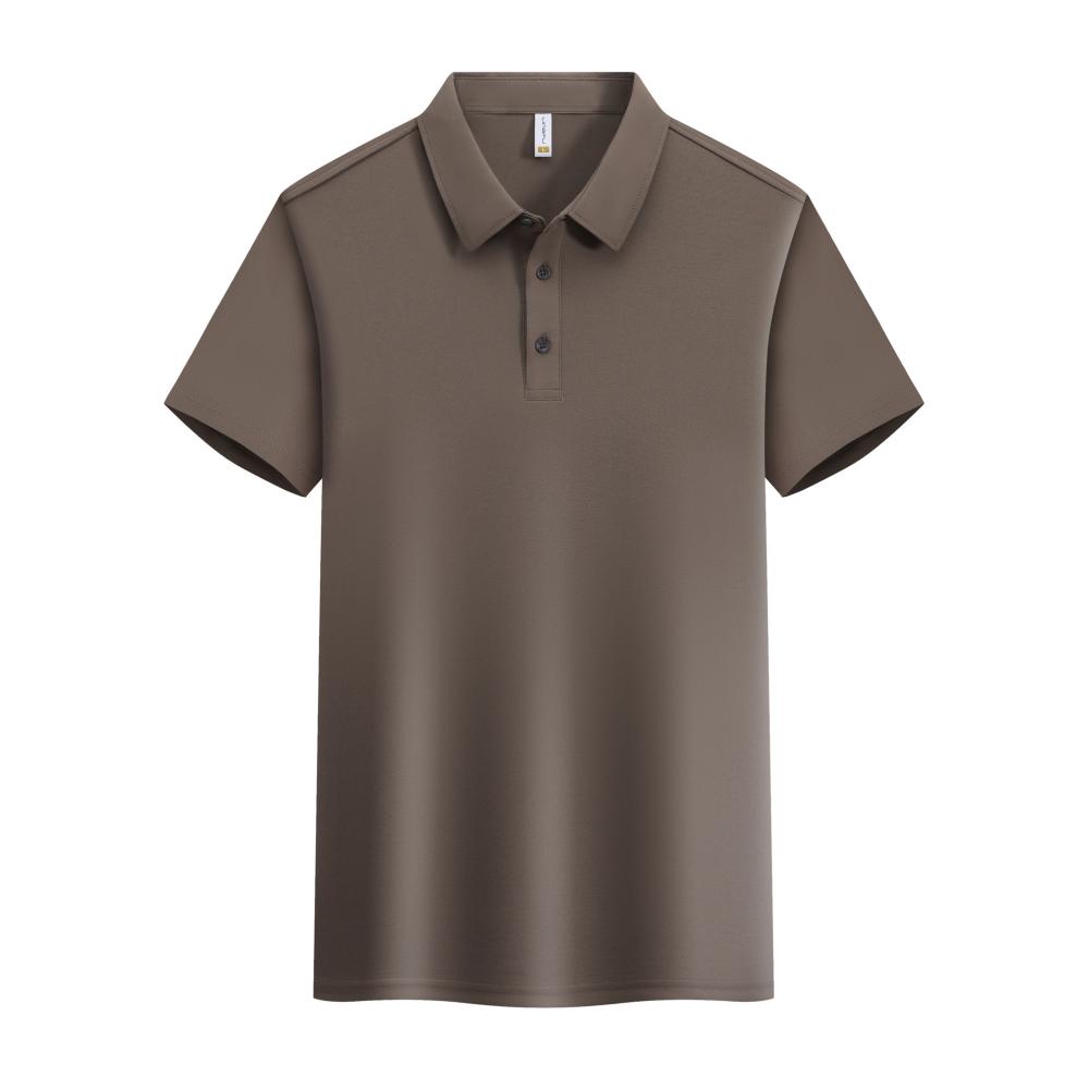 F5544-180g Shangge Series Plain Weave Cool Feeling Lapel Shirt POLO Short Sleeved Polo Short Sleeved Lapel