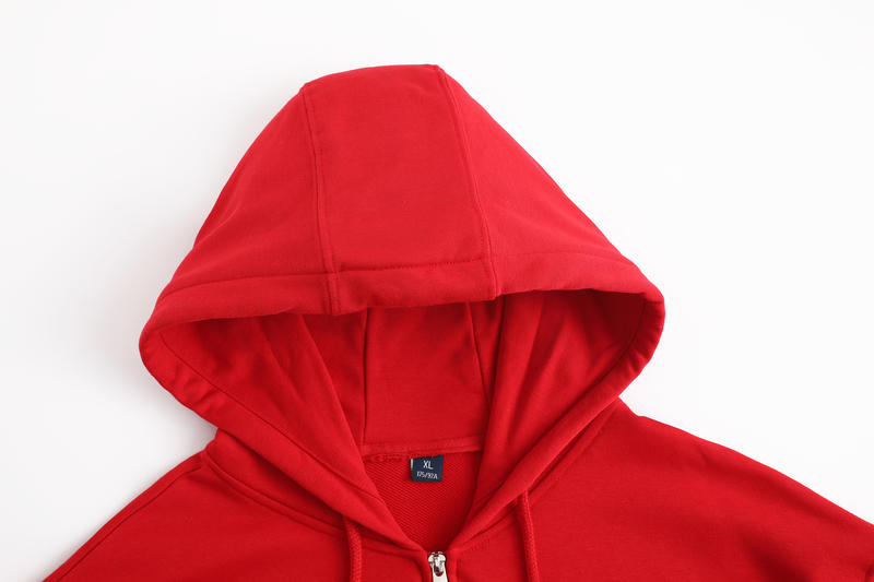 CX 103 # Shoulder Down Big Woolen Loop Double Layer Hat Zipper With Hat Hoodie (No Separate Packaging Bag) Hooded Zipper