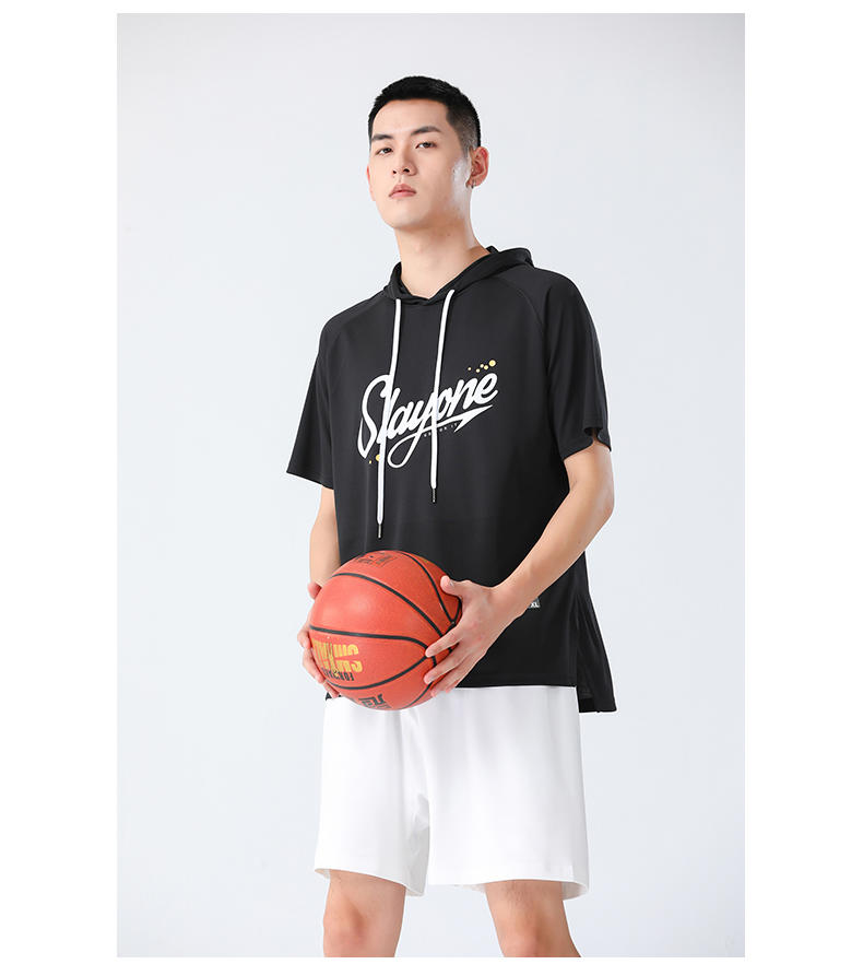 Short Sleeved Hooded Shooting Suit - S202-LOGO T-shirt Short Sleeved Round Neck