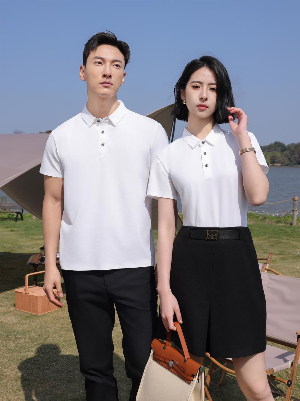 241 (Treading On Snow) Seamless Shirt Collar, Polo Short Sleeved Collar