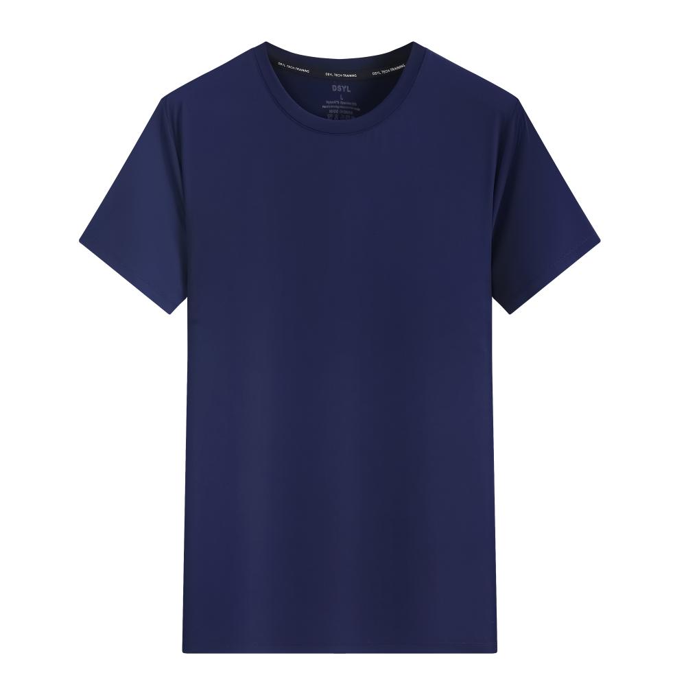 H813 Matte Plain Weave Round Neck T-shirt Short Sleeved Round Neck