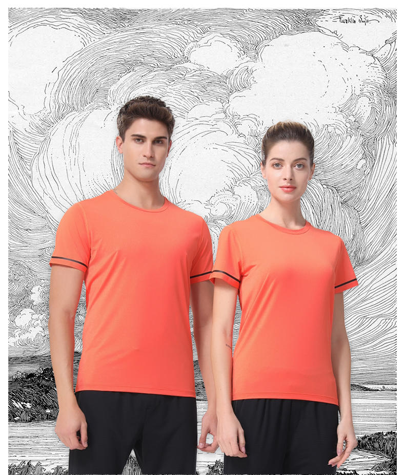 R247 # Running Suit T-shirt Short Sleeved Round Neck