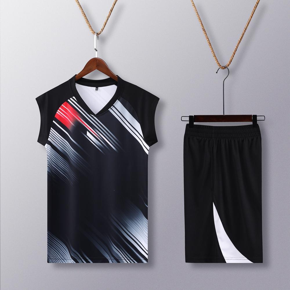 Men 844 # Men's Volleyball Shirt Short Sleeve V-neck