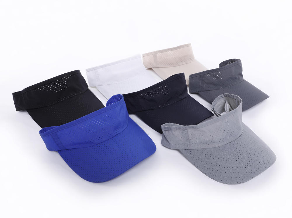 HB137 # Quick Drying Hollow Top Laser Mesh (no Top) Hat Plastic Adjustable Buckle Hollow Top