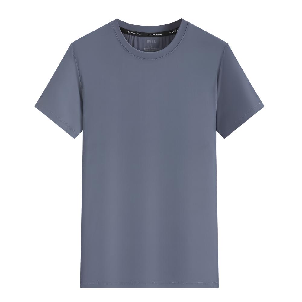 H813 Matte Plain Weave Round Neck T-shirt Short Sleeved Round Neck