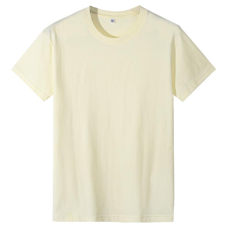 A5011-190g Regular Short Sleeved Round Neck Pure Cotton T-shirt