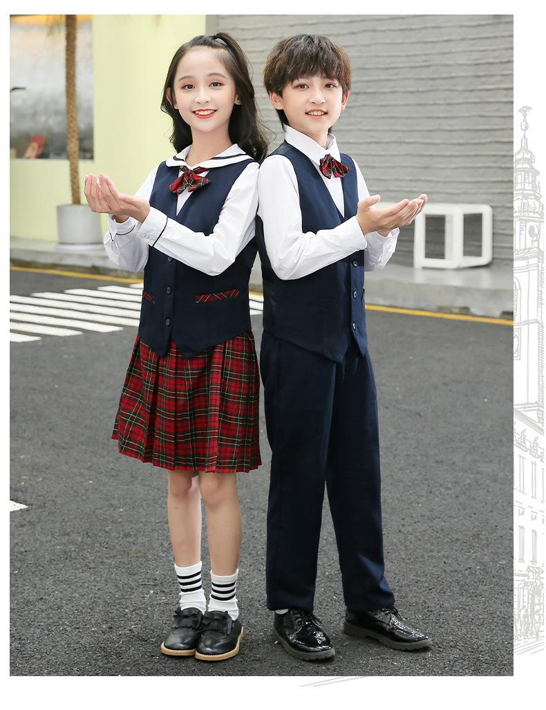 F1074 School Uniform Dress Activity Performance Set