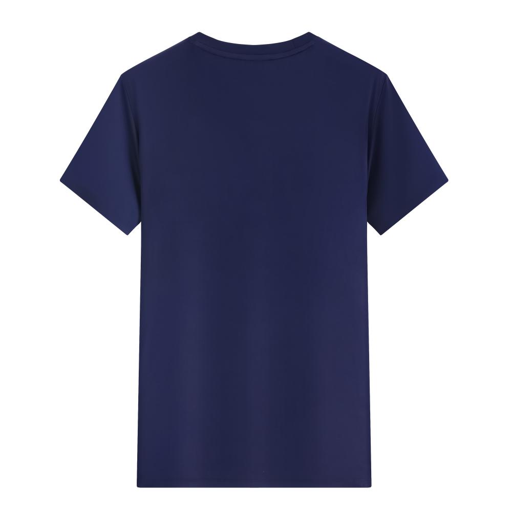 H813 Matte Plain Weave Round Neck T-shirt Short Sleeved Round Neck