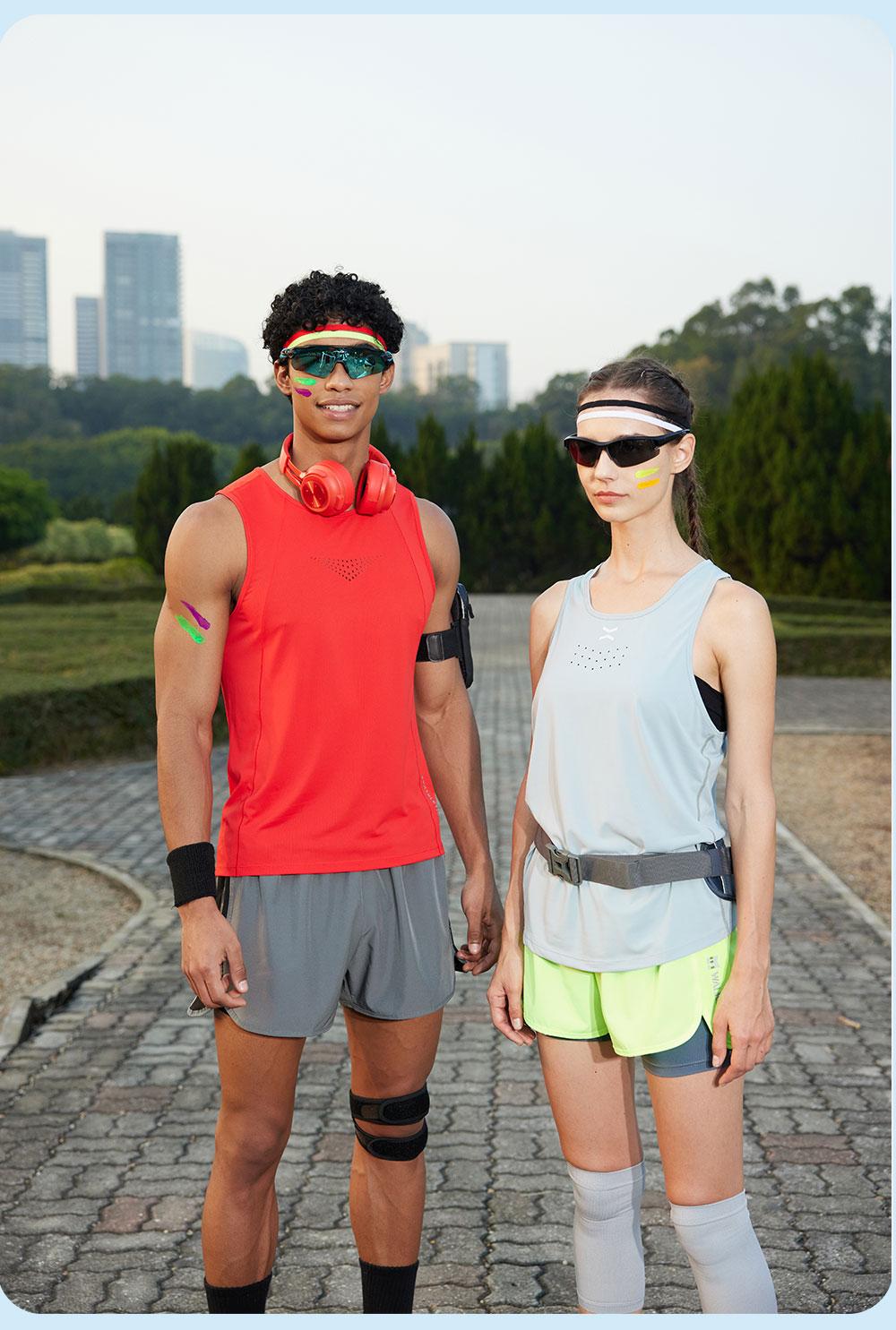 R357 # Sports Running Casual Vest T-shirt Sleeveless Round Neck