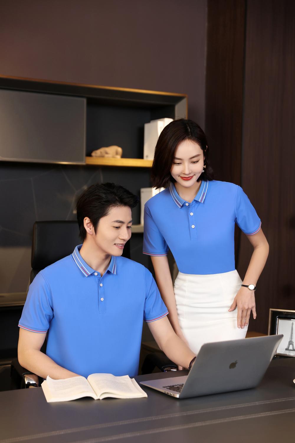 F9107 # Nylon Dynamic Beaded Polo Short Sleeve Collar