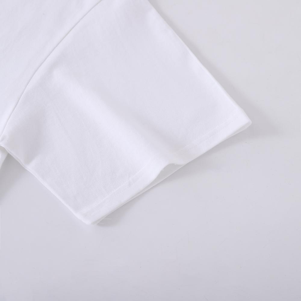 A5040-280g Combed Tight Siro Loose Shoulder Short Sleeved T-shirt Short Sleeved Round Neck