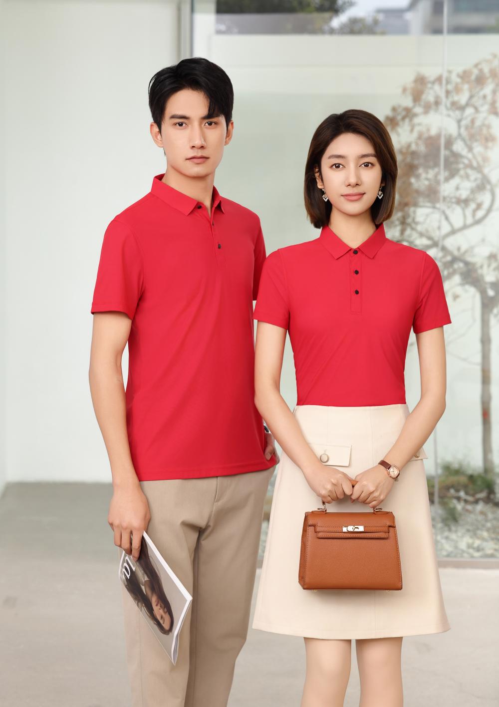 BT6678 High-end Semi Seamless Lapel Polo Short Sleeved Lapel