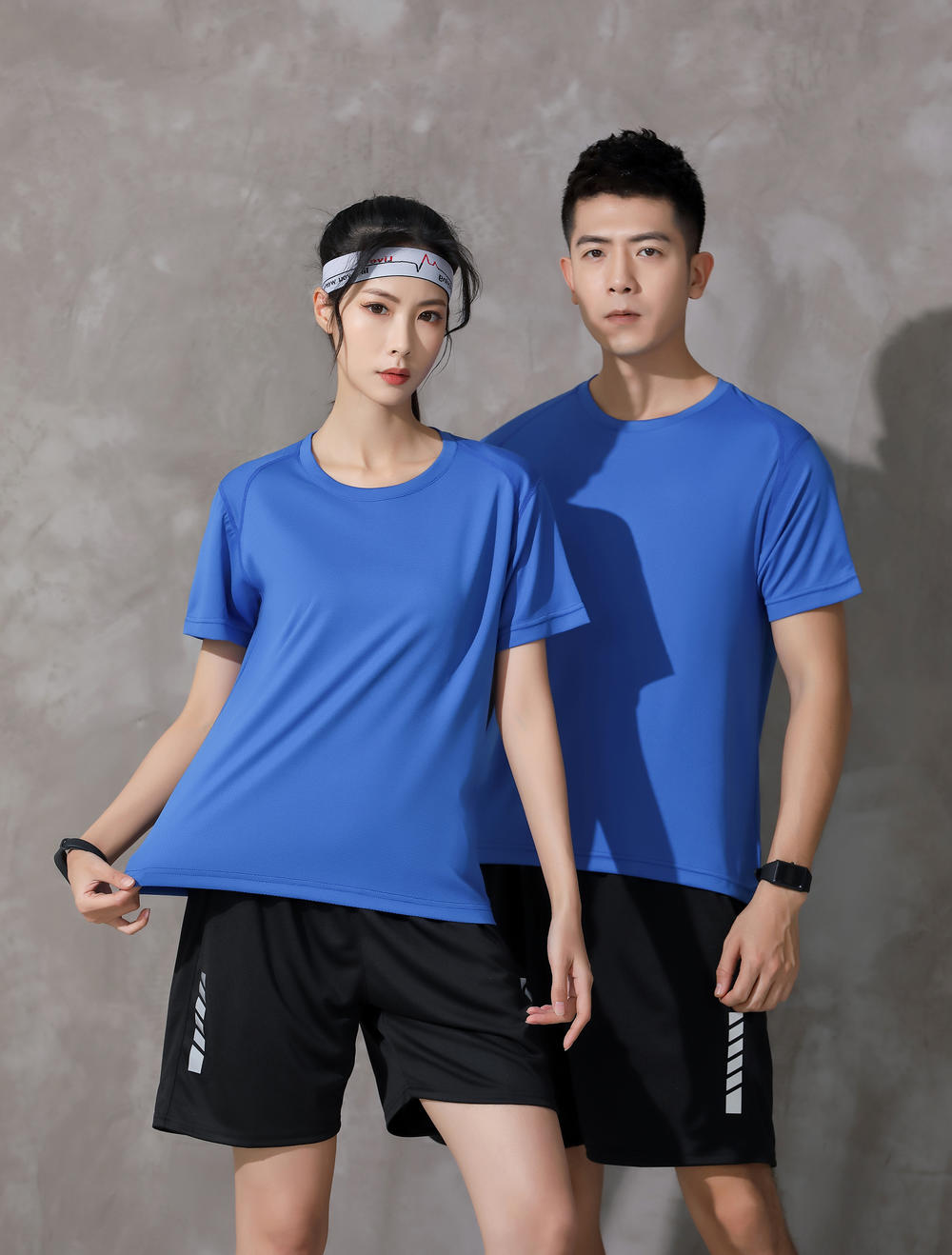 CX2918 Water Cube Round Neck T-shirt Short Sleeve Round Neck