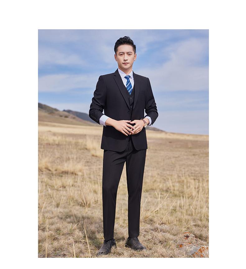 E888 Style/double Button Bead Edge Suit/imitation Wool Thickened TR-460g Suit Set