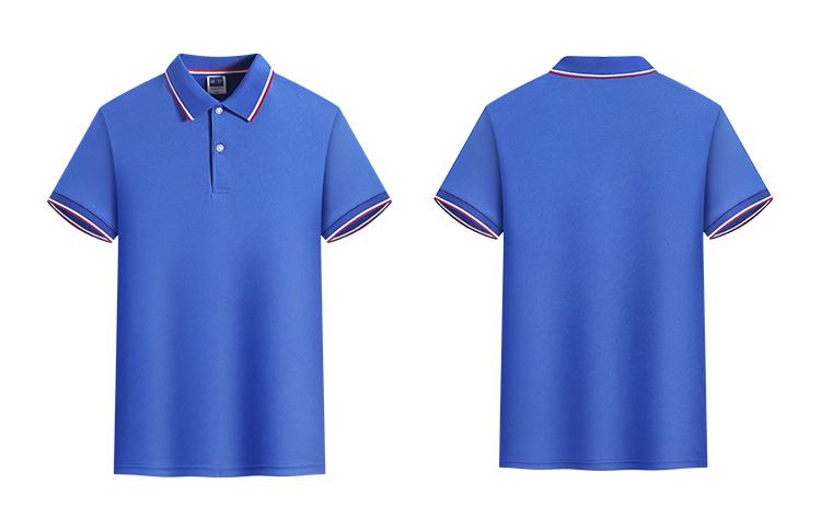 F1092 Tencel Cotton Intercolor Collar Non Pilling Business Polo Short Sleeve Collar