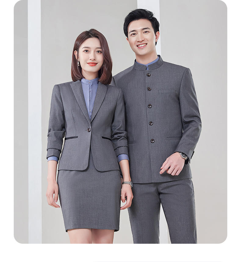 E-4/High End Zhongshan Suit/Imitation Wool Material/Unisex (4 Colors) - Thickened Suit Slim Fit Version