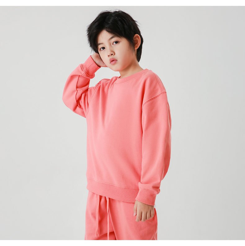 BW13 330 Pure Cotton Children's Round Neck Hoodie