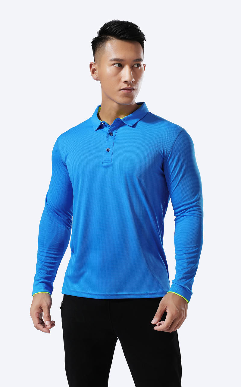 L2191 # Quick Drying Long Sleeved Polo Shirt Polo Long Sleeved Collar