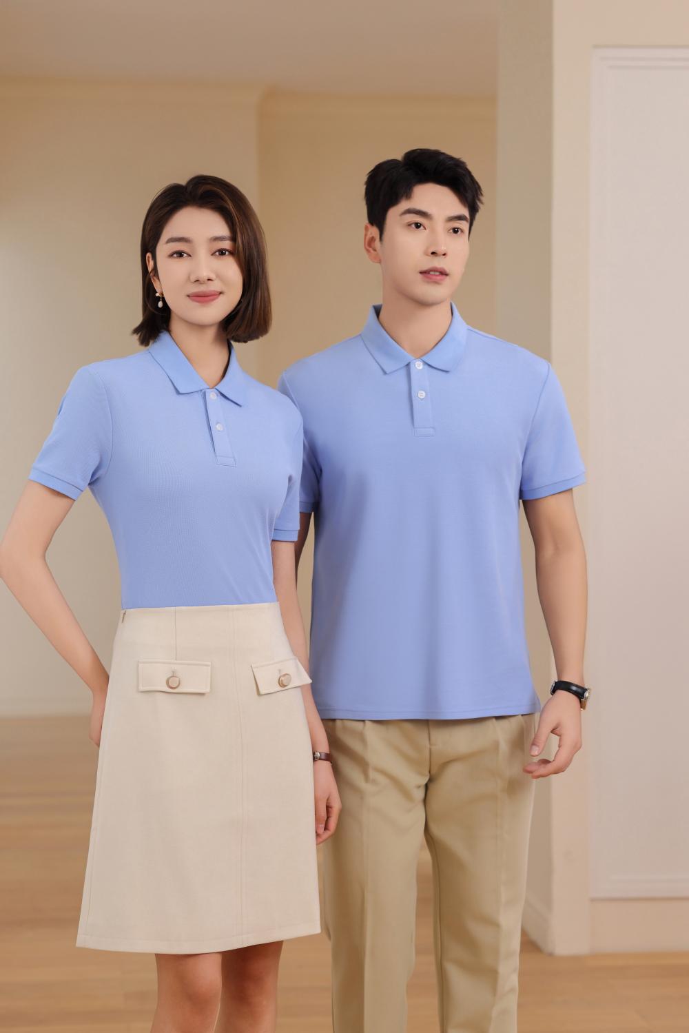 BT6666 Xinjiang Long Staple Cotton Heavyweight Collar Polo Short Sleeved Collar