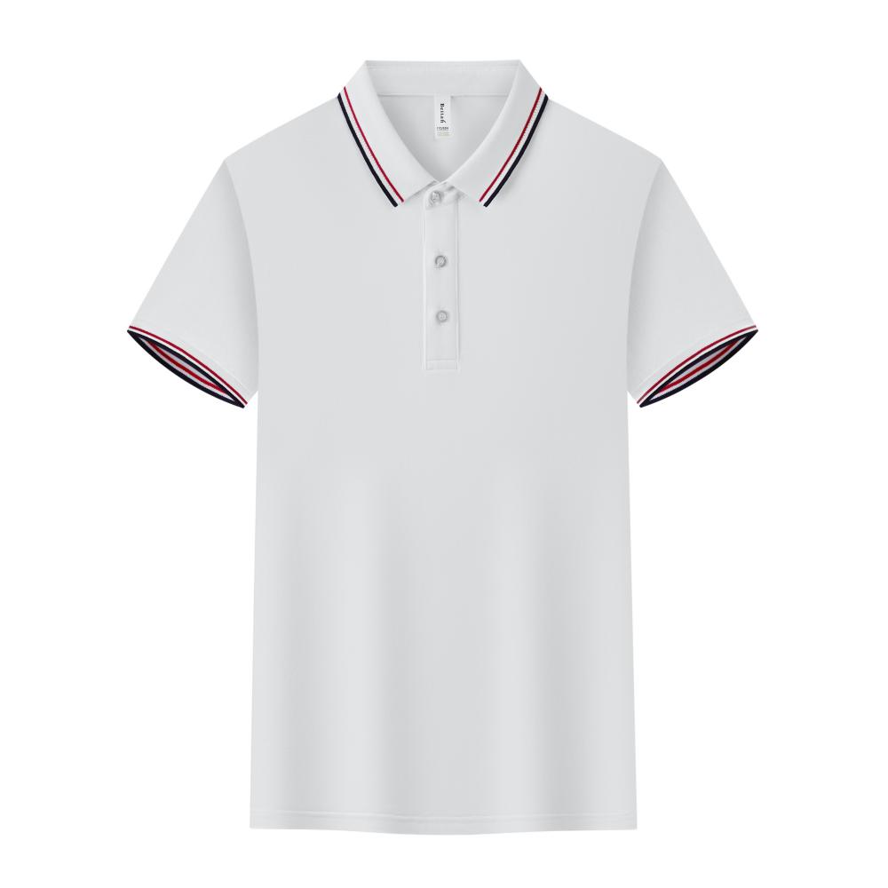 BT6698 Mulberry Silk Intercolor Collar Polo Short Sleeve Collar