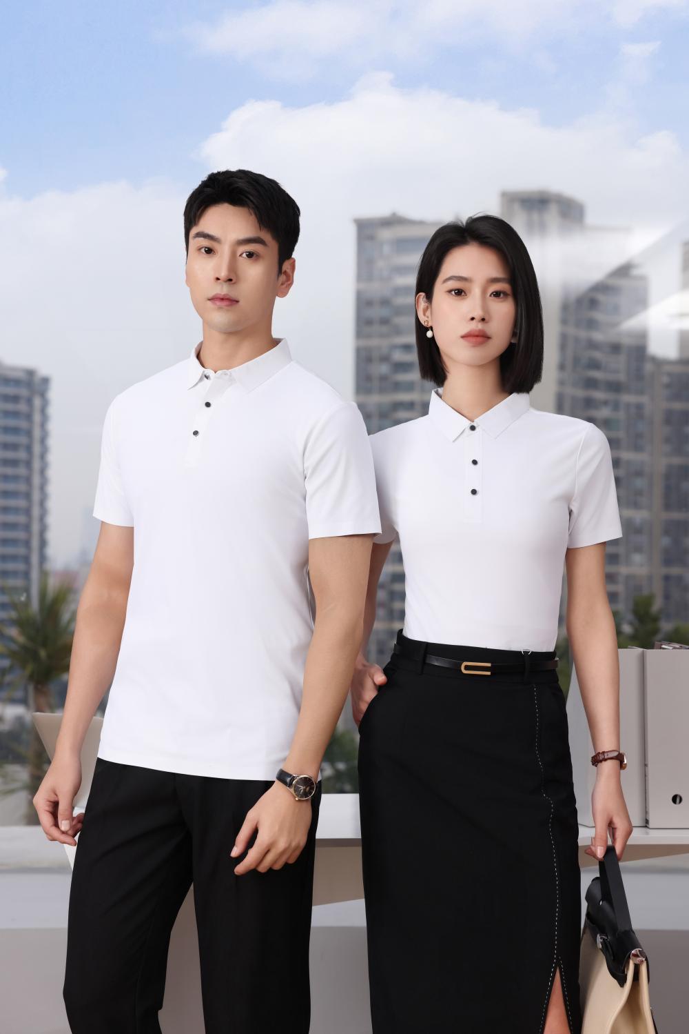 BT6679 High-end Seamless Lapel Polo Short Sleeved Lapel