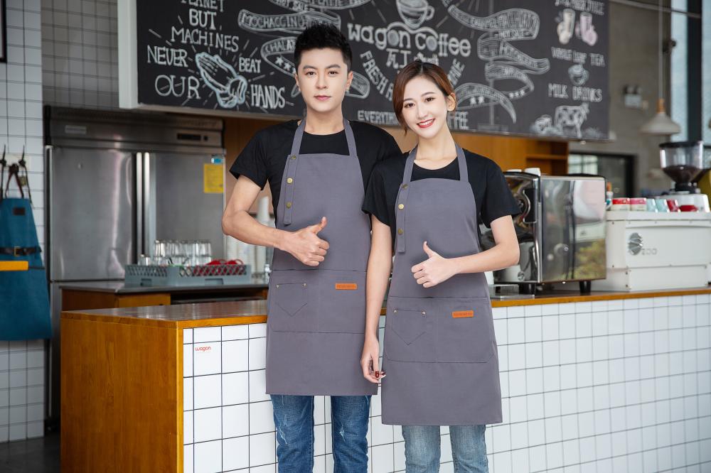 CX A08 # Adjustable Neck Hanging Canvas Waterproof Apron