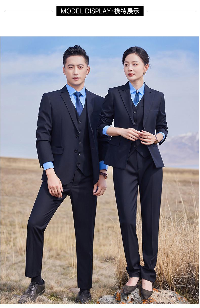 E888 Style/double Button Bead Edge Suit/imitation Wool Thickened TR-460g Suit Set