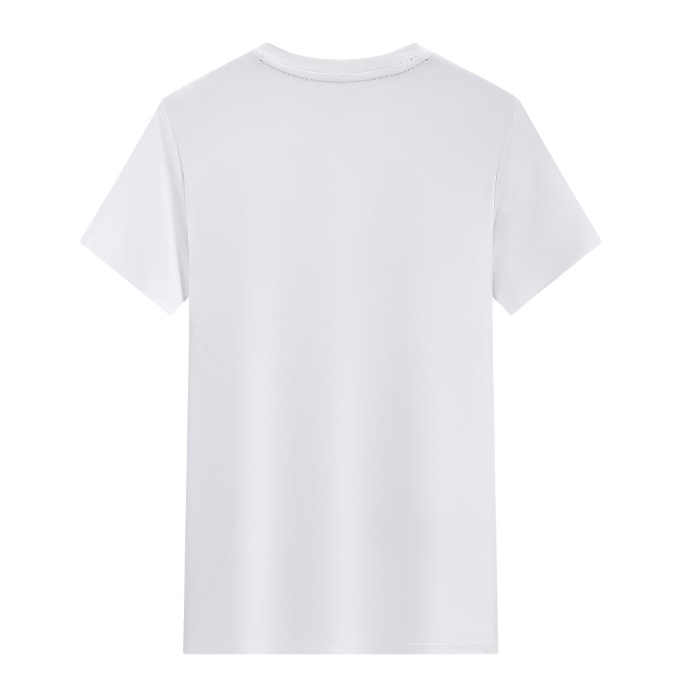 H813 Matte Plain Weave Round Neck T-shirt Short Sleeved Round Neck