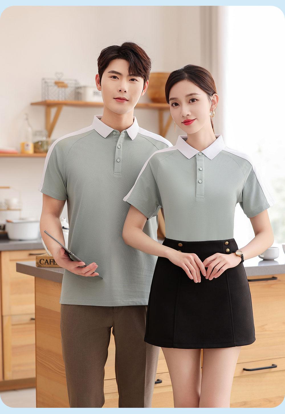 KF9255 # Fashion Polo Shirt Polo Short Sleeve Collar