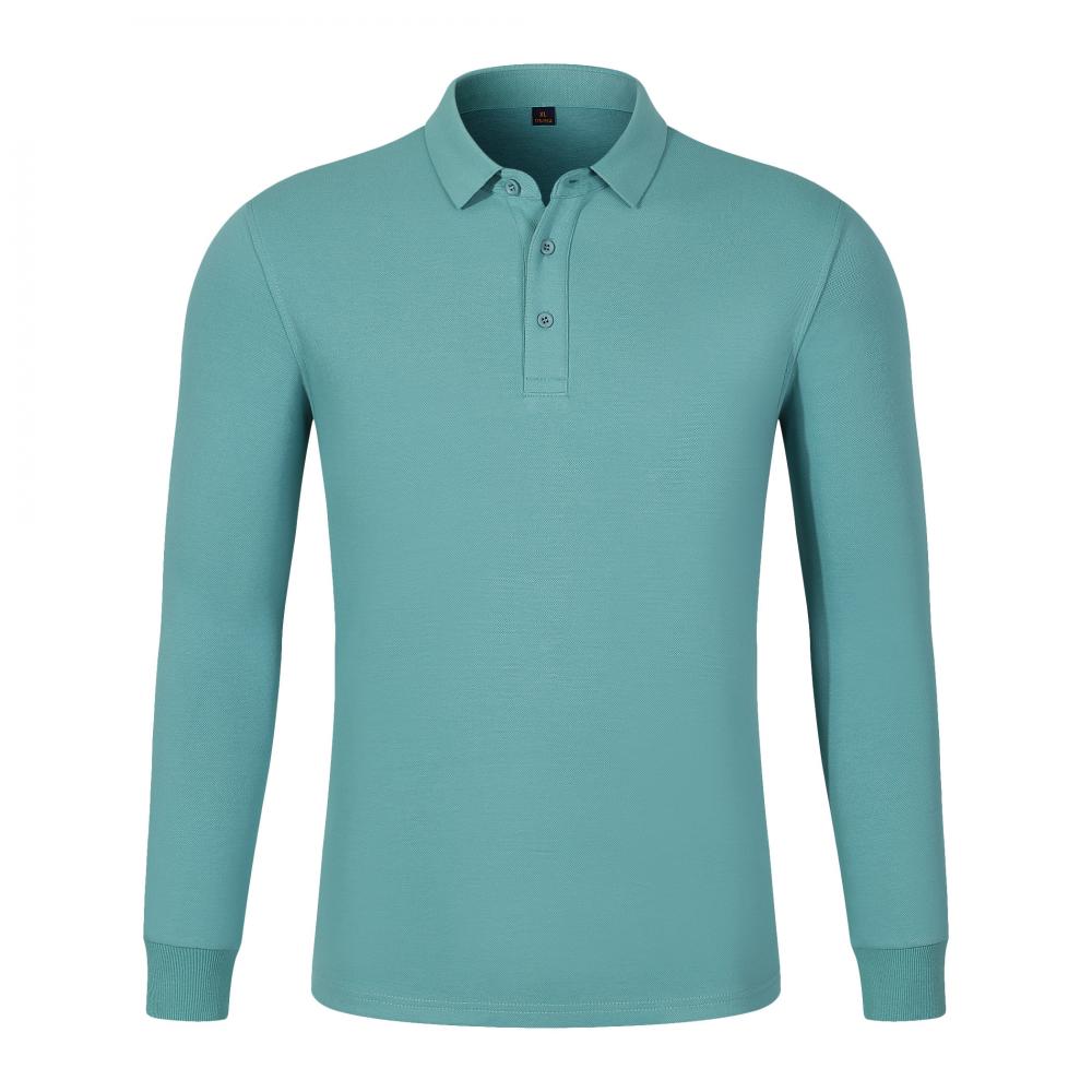 CX652 Premium Beaded Long Sleeve Polo With Collar