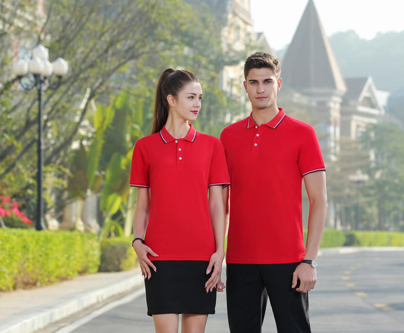 F8518-210 Grams Combed Pure Cotton Double Bead Color Version POLO Collar Short Sleeved Polo Short Sleeved Collar