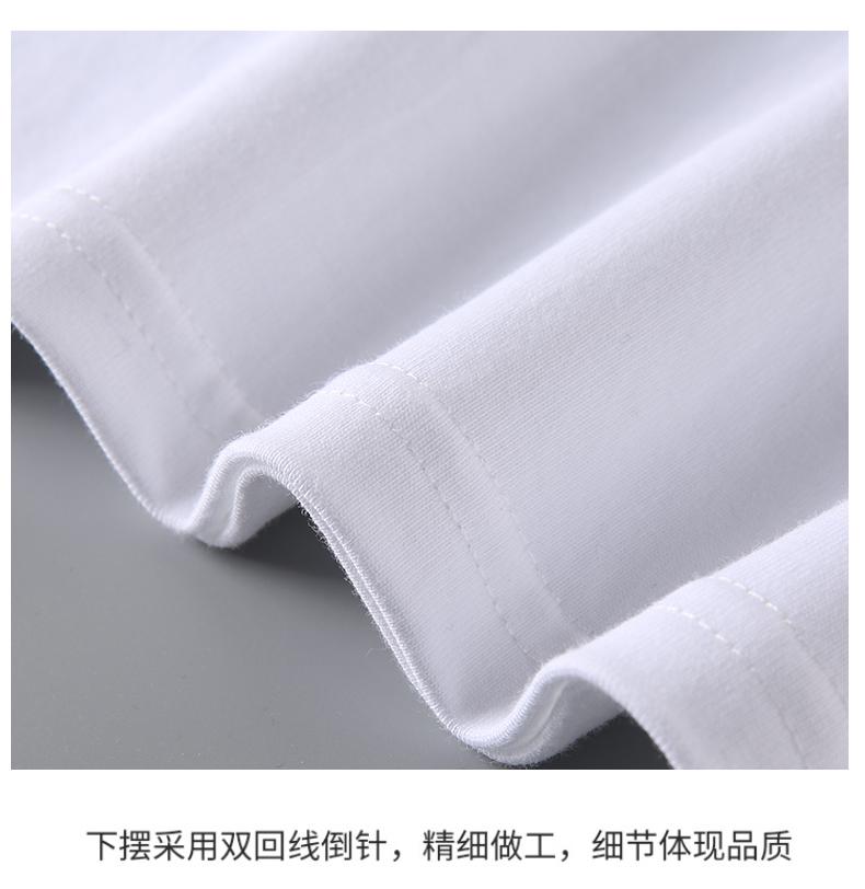 A7003-260g Heavy Duty Double Yarn Straight Mouth Long Sleeve T-shirt Long Sleeve Round Neck