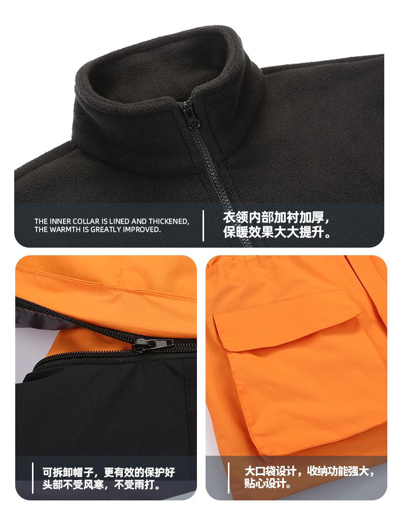 F1001 Three In One Fleece Jacket/down Jacket, Fashionable And Trendy Workwear Style, Urban Outdoor Sports