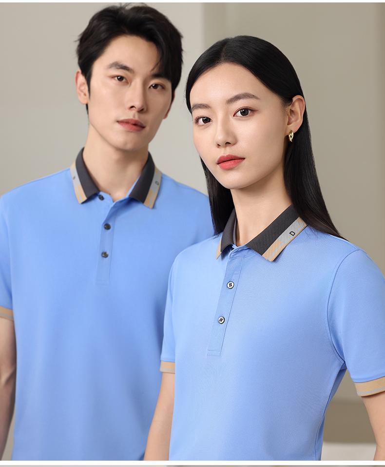 F24936-200g Collar Creation Series Color BD Collar Polo Shirt Polo Short Sleeve Collar