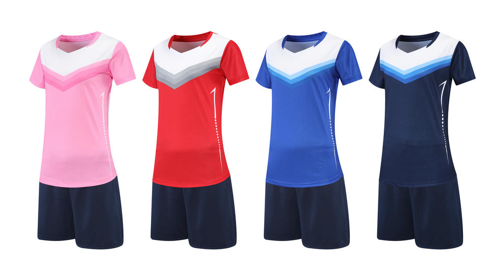 PQ221 # Women's Volleyball T-shirt Short Sleeve Round Neck