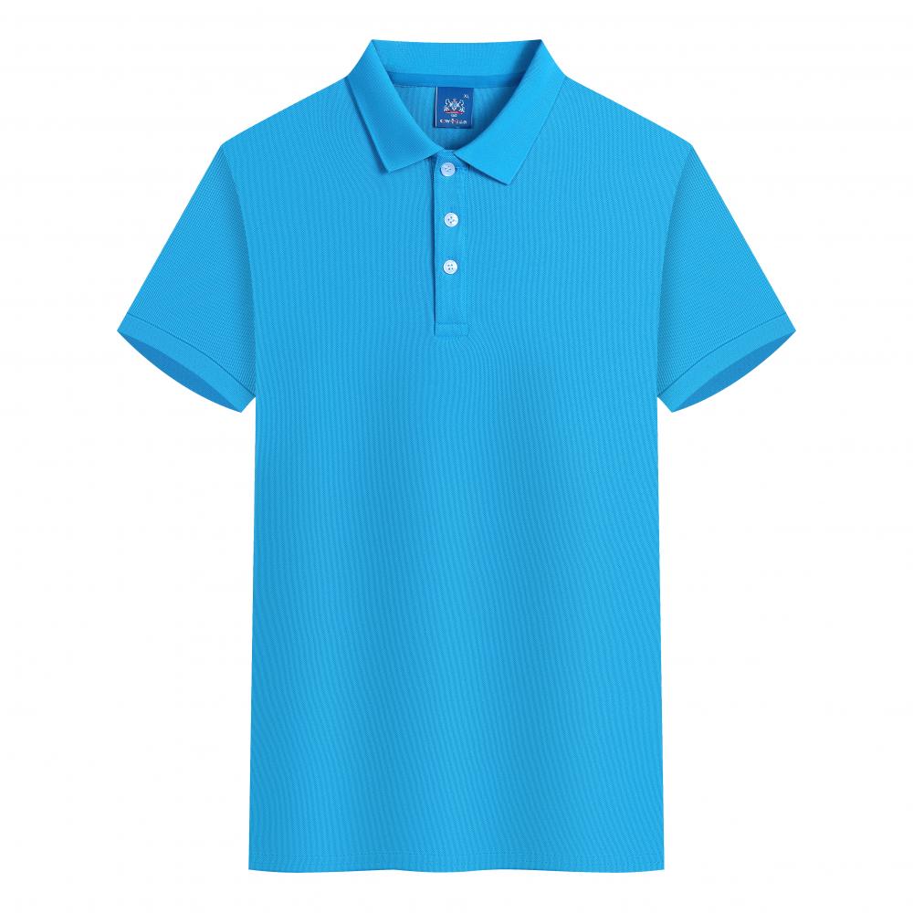 F2011-210g 50% Island Cotton 50% Ice Ion Fiber Solid Color Polo Shirt Polo Short Sleeved Collar