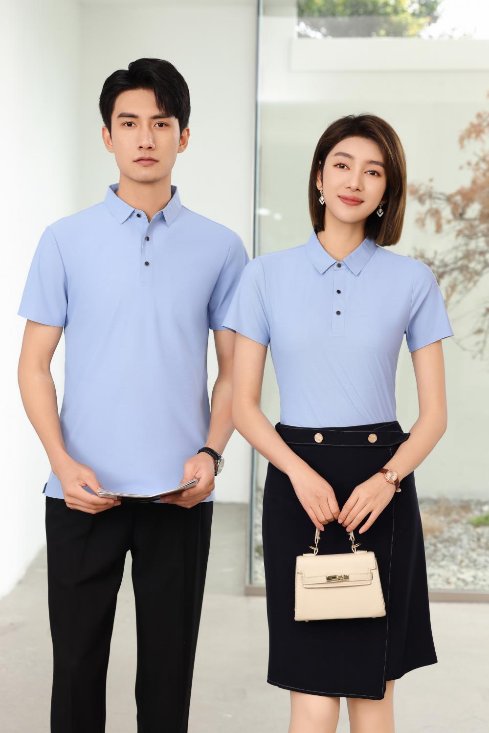 BT6679 High-end Seamless Lapel Polo Short Sleeved Lapel