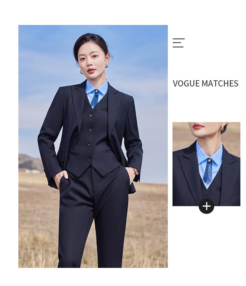 E888 Style/double Button Bead Edge Suit/imitation Wool Thickened TR-460g Suit Set