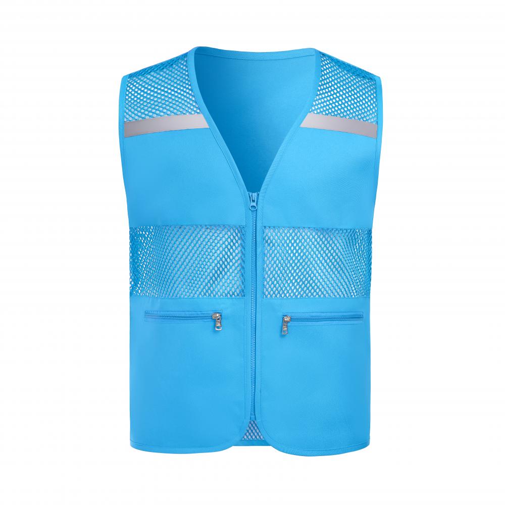 M4002- Fishing Net Pocket Zipper Vest Single-layer