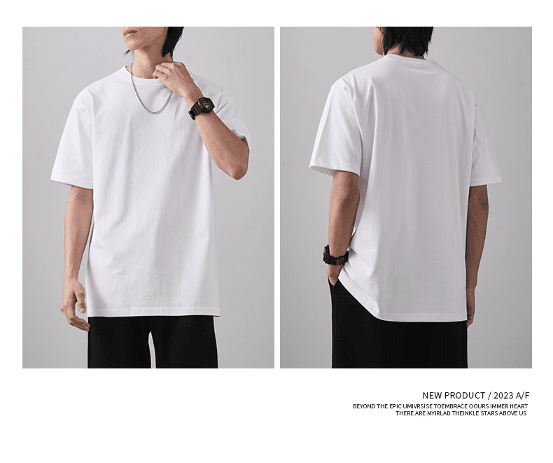 A5008 Roll King Sea 220g Round Neck Pure Cotton Short Sleeved T-shirt Short Sleeved Round Neck