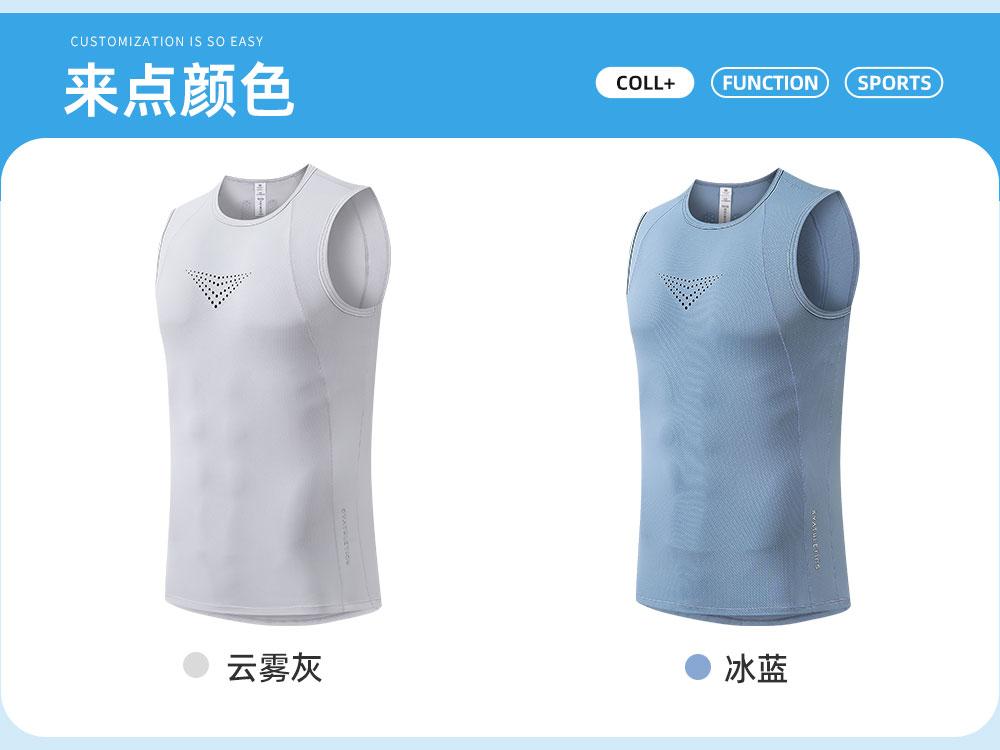 R353 # Sports Running Casual Vest T-shirt Sleeveless Round Neck