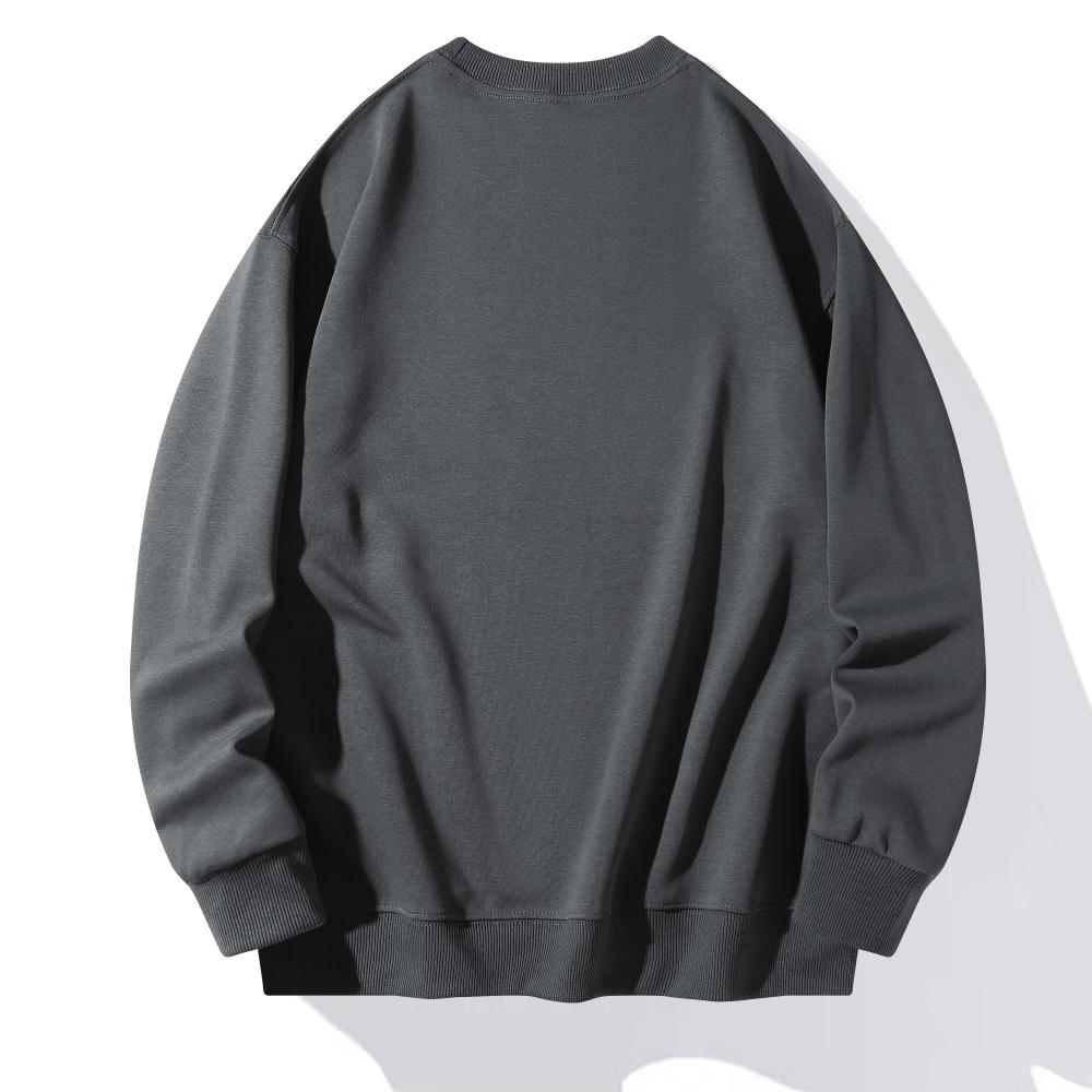 Composite Cotton Top Silk Shoulder Sweatshirt Round Neck