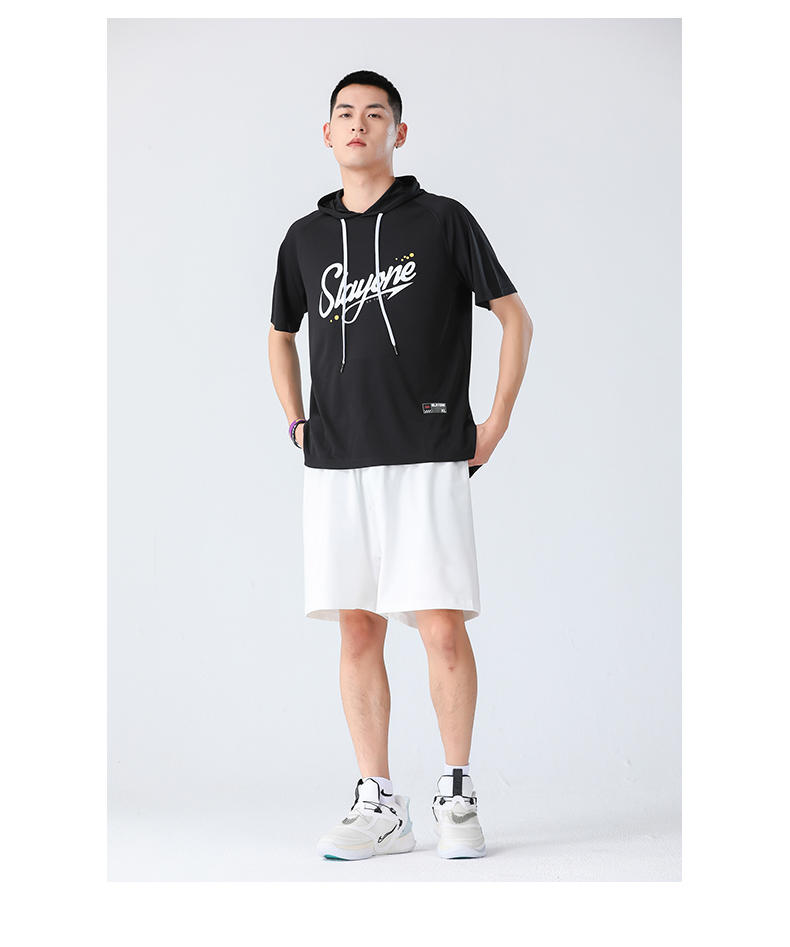 Short Sleeved Hooded Shooting Suit - S202-LOGO T-shirt Short Sleeved Round Neck