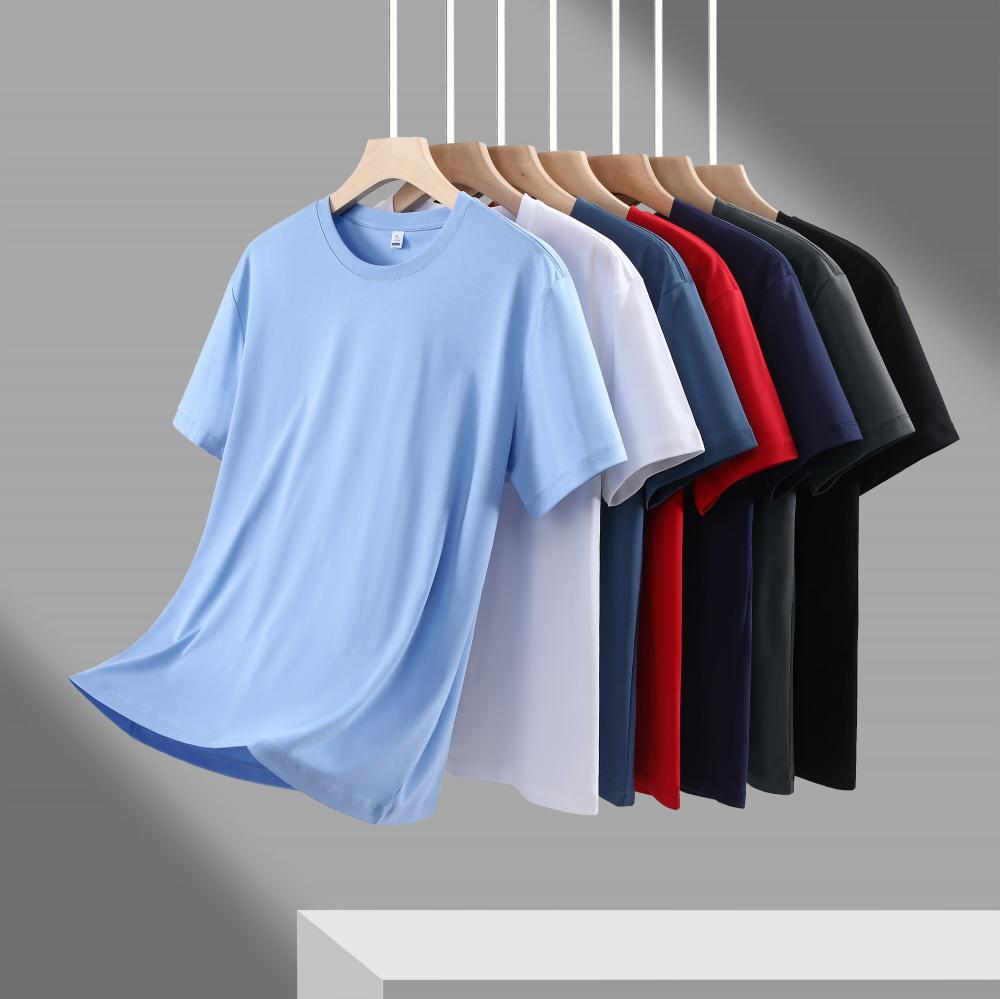 CX901 Liquid Ammonia Cotton Round Neck T-shirt Short Sleeved Round Neck