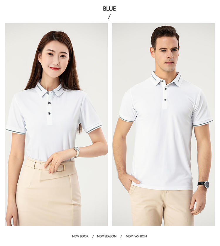 F9102 # Nylon Dynamic Beaded Polo Short Sleeve Collar