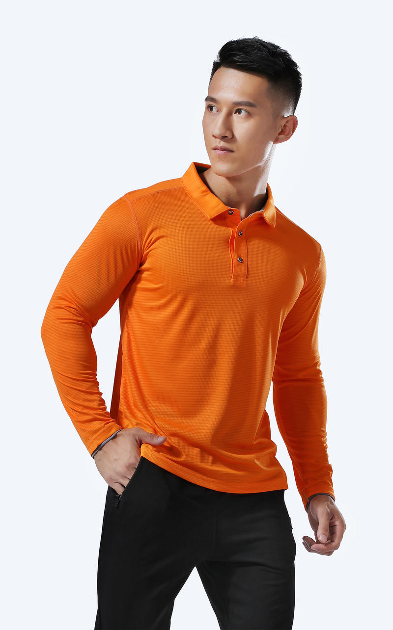 L2191 # Quick Drying Long Sleeved Polo Shirt Polo Long Sleeved Collar