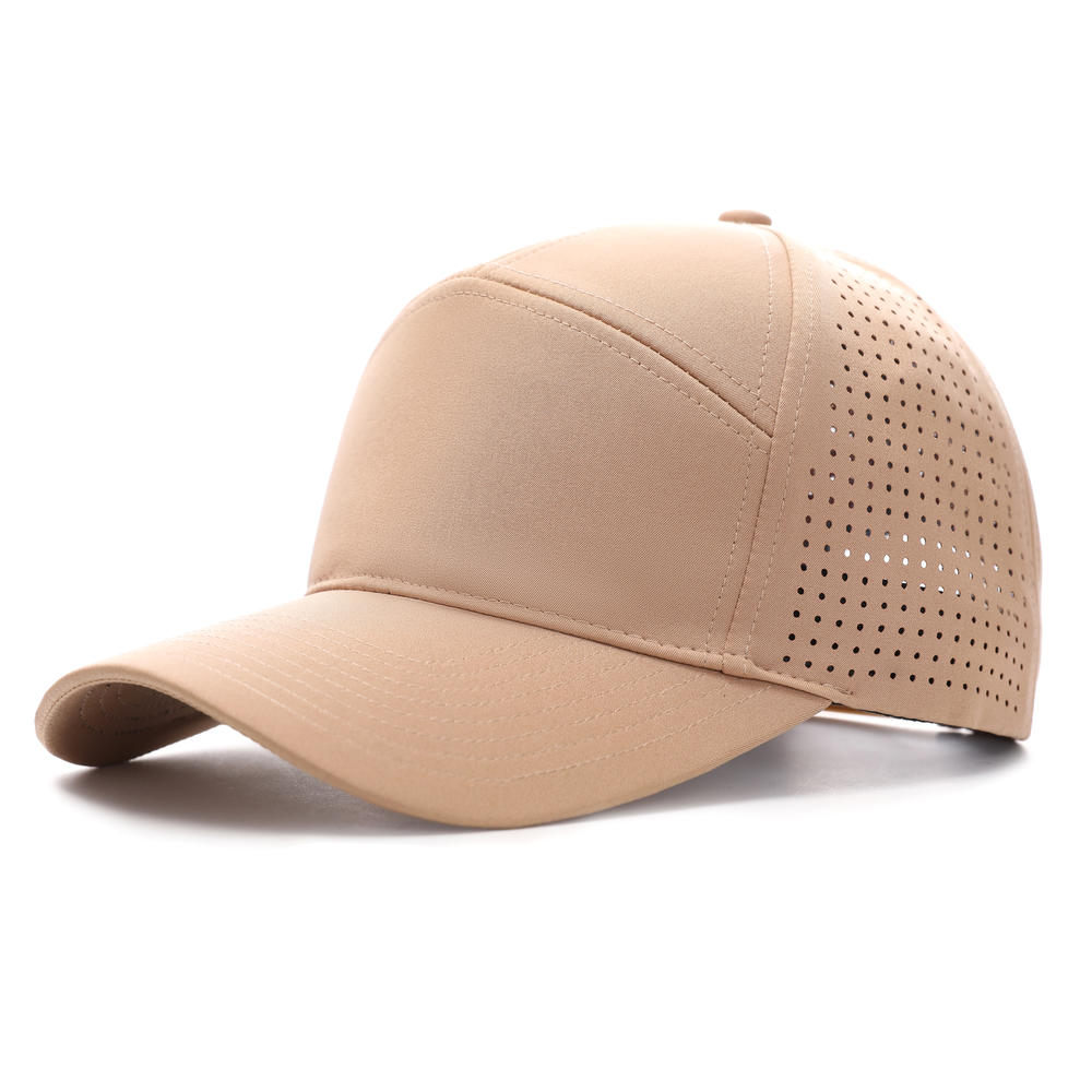 HB158 # High End Laser Mesh Quick Drying Seven Piece Hat, Baseball Cap